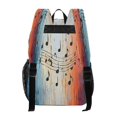 thumbnail image 3 of Large Clear PVC Backpack Heavy Duty See Through Backpack for Adults Work Travel, Music Notes Art Printed 12L, 3 of 8