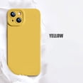 thumbnail image 3 of Funda de silicona líquida de lujo a prueba de golpes color verde mostaza para iPhone 13 12 11 14 Plus 15 16 Pro Max XR XS X 13 Mini cubierta trasera con parachoques, 3 of 5