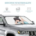 thumbnail image 3 of DouZhe Car Sunshades for Windshield, Moe Cute Character Pattern Car Sun Shade Block Heat and UV Rays, 55" x 30", 3 of 8