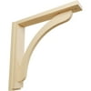 Ekena Millwork 2 1/2"W x 14 3/4"D x 14 1/4"H Reece Shelf Bracket, Maple