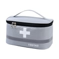 thumbnail image 2 of Botiquín de primeros auxilios vacío, bolsa de almacenamiento de emergencia con asa, bolsa médica, estuche para L Gray, 2 of 9