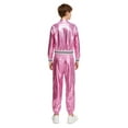 thumbnail image 2 of HULIJA Boys Metallic Bomber Jacket and Pants Modern Jazz Dance Clothing Set Hip Hop Dancing Outfits Pink 8, 2 of 7