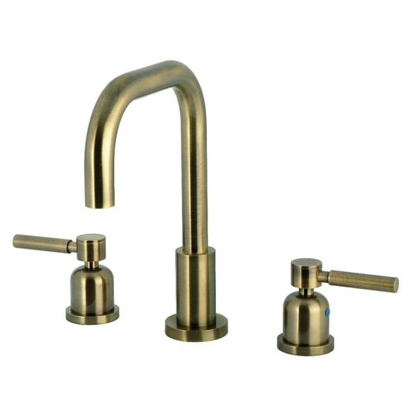 Kingston Brass FSC893DLAB Concord Widespread Bathroom Faucet with Brass Pop-Up, Antique Brass