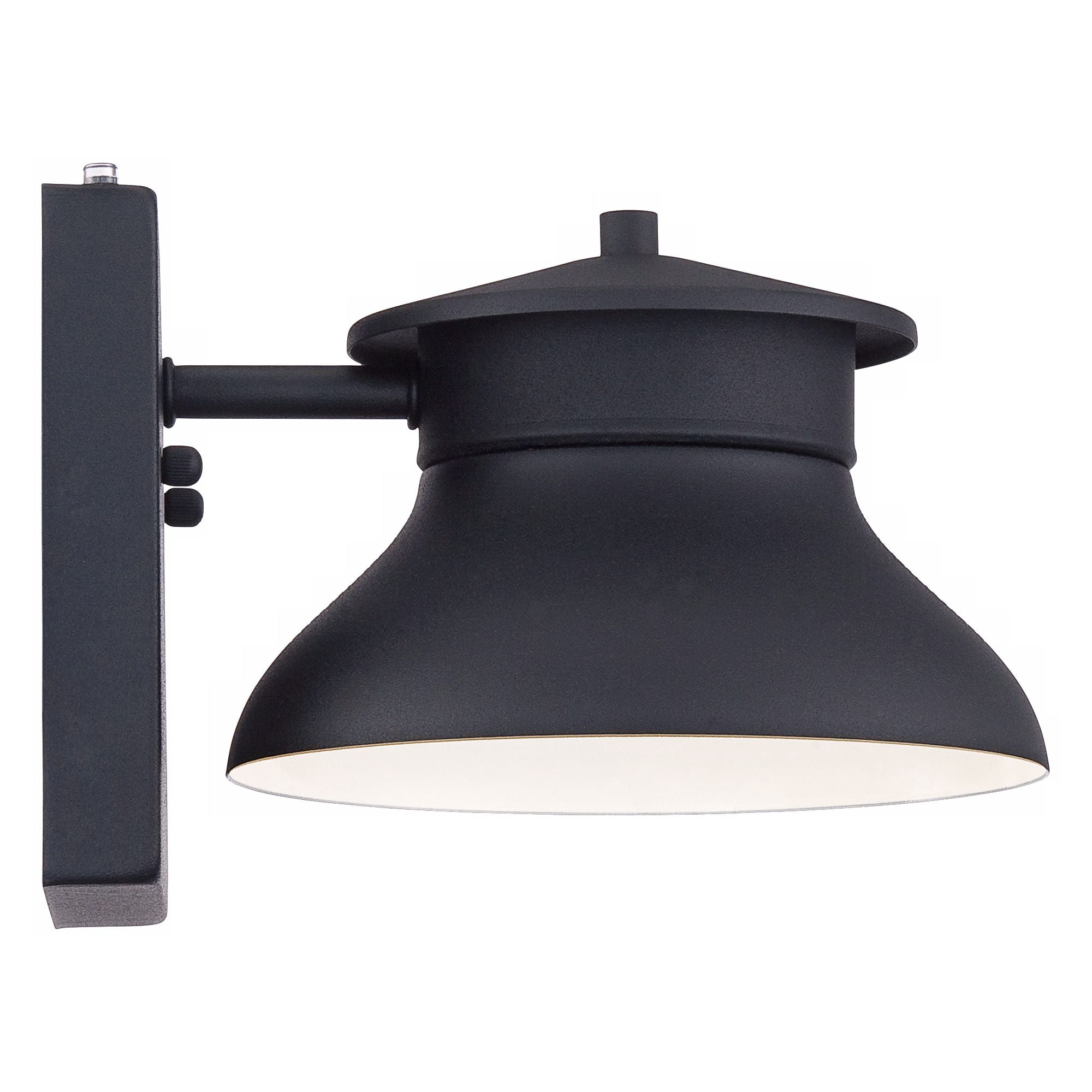 John Timberland Farmhouse Industrial Rustic Outdoor Barn Light Fixture Black LED Dusk to Dawn 6" for Exterior Deck House Porch Yard Patio Outside Roof