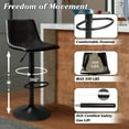 thumbnail image 3 of Waleaf Swivel Counter Height Bar Stools with Back Set of 2,Adjustable Dining Barstools with Footrest, 3 of 7