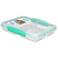 thumbnail image 1 of Sistema To Go Multi Split Meal & Food Container with Dividers & Clips, 820 mL, Minty Teal, 1 of 3
