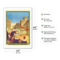 thumbnail image 2 of Le Maroc Par Marseille (Morocco by Marseille) - The Sultan Going to the Mosque of Fez - Vintage Railroad Travel Poster by Maurice Romberg c.1925 - Fine Art Matte Paper Print (Unframed) 30x44in, 2 of 4
