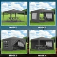 thumbnail image 4 of 10'x10' Folding Canopy with 4 Removable Sidewalls Outdoor Event Shelter UPF 50+ Gazebo Portable Tents for Parties Beach Camping Wedding EZ Pop Up Canopy Weight Bag + Carry Bag (Old Sku: W2185P194757), 4 of 10