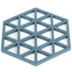 thumbnail image 3 of Posavasos antideslizantes para mesa de comedor, juego de 4, color azul, con diseño de rejilla hexagonal y resistentes al calor de TPR, 3 of 8