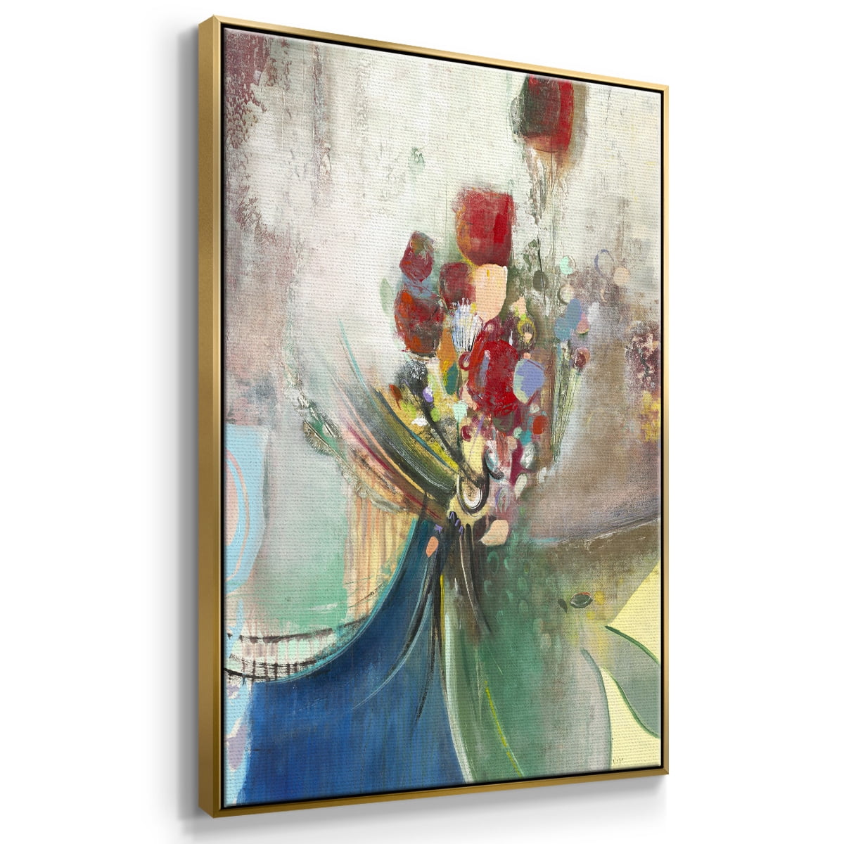 Celebration II Framed Premium Gallery Wrapped Canvas - Ready to Hang - 17 x 25 - Gold Floating Frame