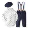 thumbnail image 2 of ETHAN 4pcs Baby Boys Suit,0 Months - 24 Months,Shirt & Pants & Hat & Bow Tie, 2 of 8
