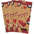 thumbnail image 6 of Valentine's Day Pattern Dish Towels Set of 1, Red Scooter Love Hearts Washable Tea Towels Dishcloths Lint-Free 18x28 Inch Fast Drying for Home Kitchen Clean, 6 of 7