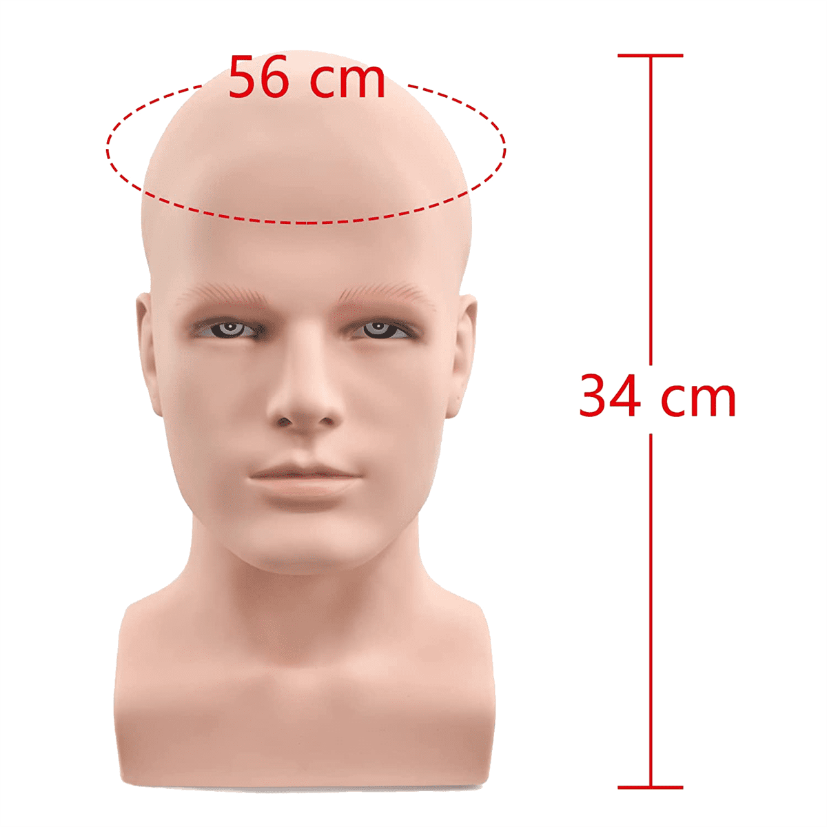 Male Mannequin Head Professional Manikin Head for Display Wigs Hats Headphone Display Stand ( Black)