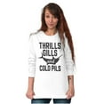 thumbnail image 4 of Fishing Beer Drinkers Funny Joke Cool Plus Size Long Sleeve Graphic Tee Shirt Brisco Brands 2X, 4 of 5