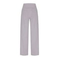 thumbnail image 5 of Yufatyle Women's Pants Summer Wide Leg Yoga Pants Casual Loose High Elastic Waist Palazzo Pants Jogger Trousers with Pockets Gray Casual Pants for Women,S-XXL, 5 of 8