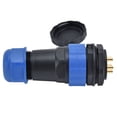 thumbnail image 4 of Enchufe de aviación IP68 impermeable SP28 tuerca trasera soldadura conector de alimentación macho y hembra 380V 25A, 4 of 8