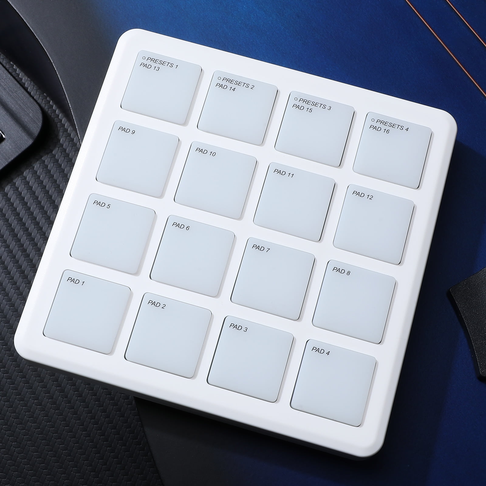 FRCOLOR White Dj Controller Pad with Rgb Lighting and USB Connectivity for Studio Use
