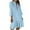 1-light blue womens dresses, variant on Women's Summer Button Down Shirt Dress Casual Ruffle Sleeve Shift Mini Dresses with Pockets Drop Waist Tunic Shirt Dress Black,S