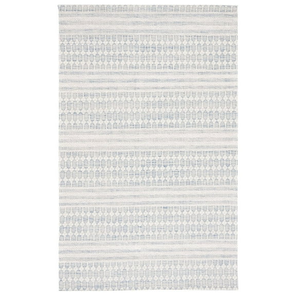 SAFAVIEH Marbella Norton Geometric Area Rug, Navy/Ivory, 4' x 6'