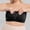 Black, variant on Women Plus Size Strapless Bra Front Closure Wire Free Supportive Bandeau Bra for Everyday Comfort and Casual Wear