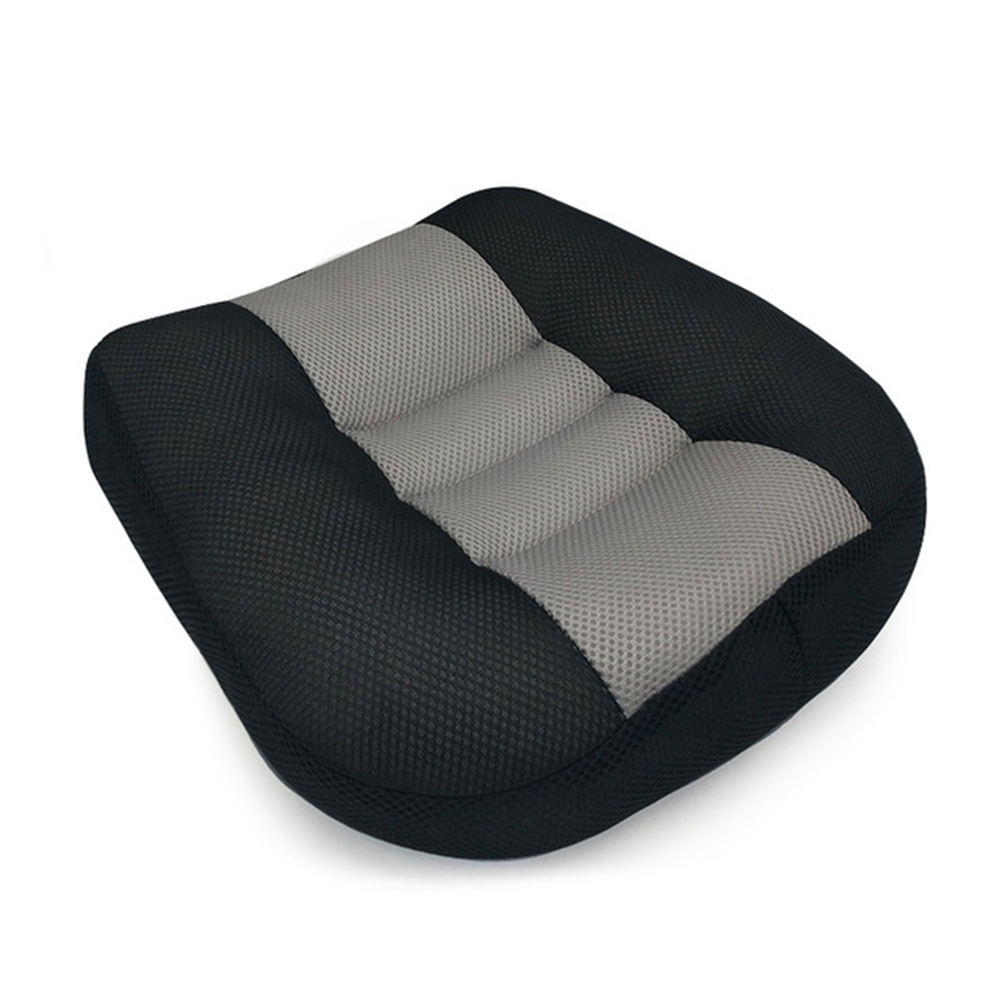 Coussin Rehausseur Siège Auto Adulte – 40x40x12 Cm, Noir Et Gris, Coton-polyester, Antidérapant, Pour Meilleure Visibilité