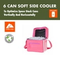 thumbnail image 4 of Ozark Trail Coated Soft Side Cooler with Removable Hardliner, 6 Can , 6 Quart Capacity, Summer Vibes Collection, Coral, 4 of 9
