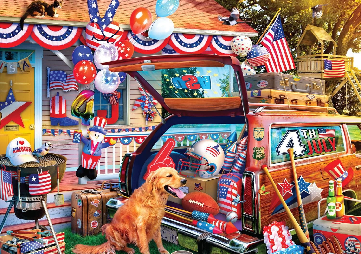 Buffalo Games - Le puzzle Americana - Patriotic Road Trip - en 500 pièces