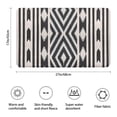 thumbnail image 3 of Boho Black and White Diamond Central Ethnic Pattern Bathroom Rugs Mat,Non Slip Microfiber Bathroom Rug,Rubber Backing,Soft Bathroom Mats for Bathroom Floor,Tub and Shower,17x27in(43x68cm), 3 of 5