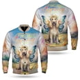 thumbnail image 3 of Welcome Spring Fairy Afghan Hound in Flower Meadow All Over Print 3D Baseball Jacket Dog Lover Bomber Jacket Softball - 13002, 3 of 6