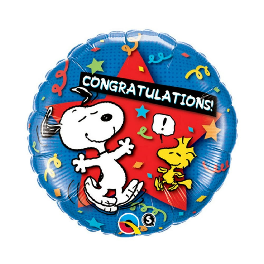 Peanuts Snoopy & Woodstock Congratulations Graduation 18" Foil Balloon