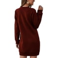 thumbnail image 2 of HLSOHJP Women's Winter Sweatshirt Dress Fleece Lined Pullover Shirt with Pockets Warm, 2 of 4