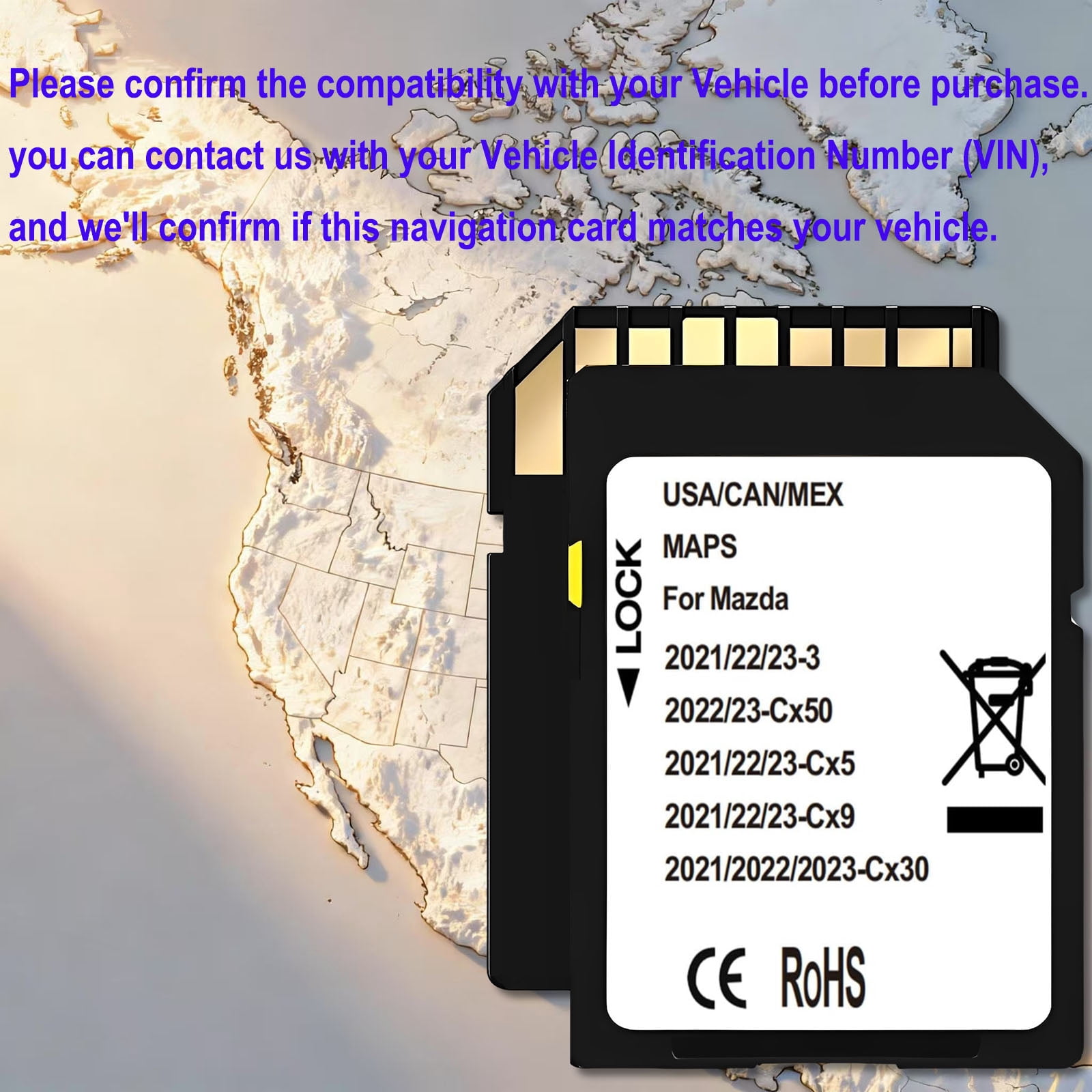 Latest Navigation Memory SD Card,Compatible with:Cx5(2021-2023), Cx9(2021-2023), Cx50(2022-2023),Cx30(2021-2023), 3(2021-2023)(Ceypec-02)