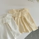 thumbnail image 4 of 2025 Spring Baby Blouse 0-3Y Cute Lotus Leaf Collar Undershirts Girls Solid Color Bottoming Shirt Toddler Pit Strip Interior Top, 4 of 6