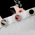 thumbnail image 4 of Erosebridal Black Pink Letter G Floral Bow Print Blackout Curtains Set of 2 (52x84 Each), Monogram Style Window Curtains for Girls, 4 of 6
