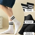 thumbnail image 5 of SPOKKI 8 Pairs Sports Socks Men Women Tennis Socks Women's Sneaker Socks Unisex Socks (Black Grey White) Hiking Socks Cotton Running Socks Suitable for Office Leisure and Sports, Black, white, grey, 5 of 7