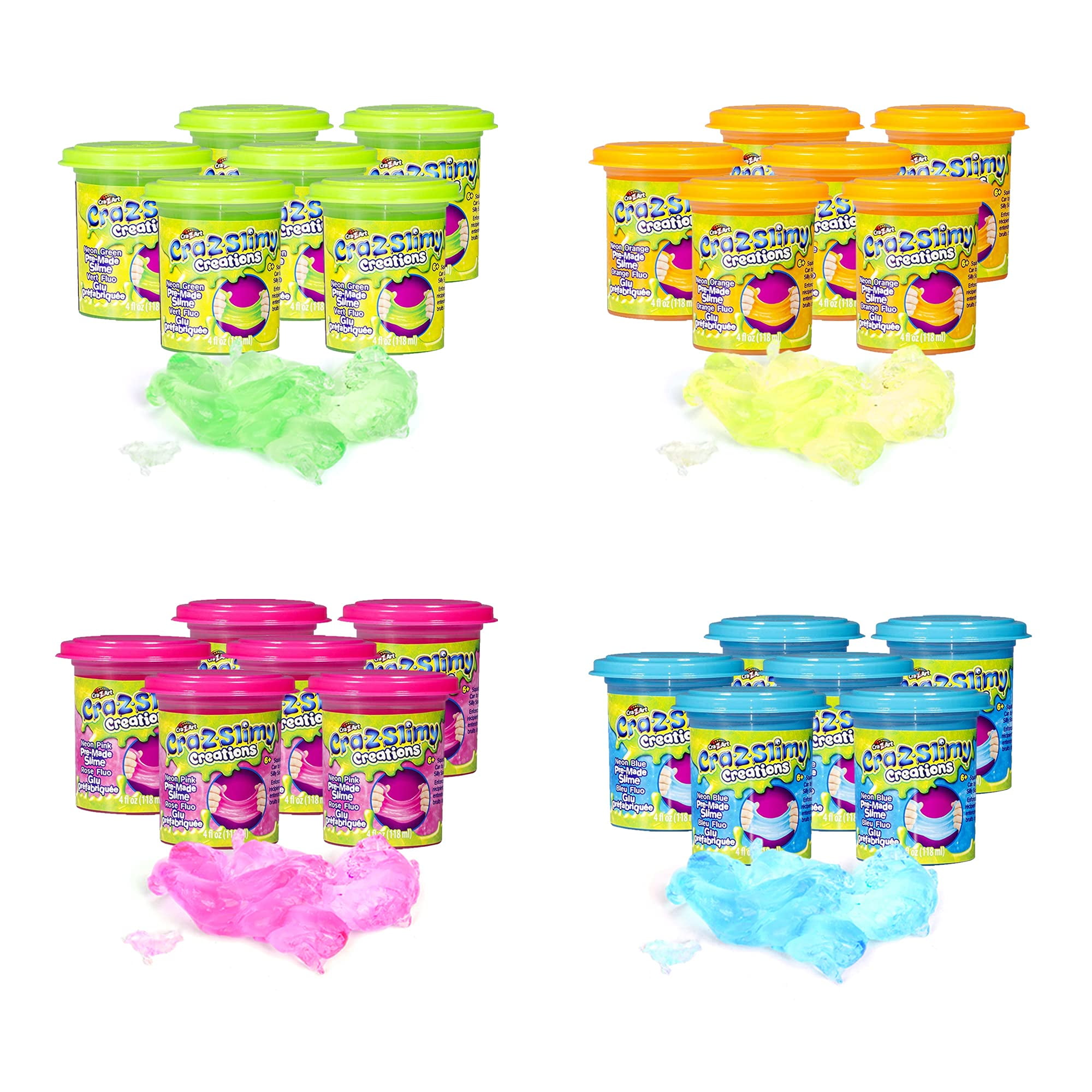 Travelwant Rainbow Putty Slime Kit Neon Glitter Colors Unicorn Colors  Glitter Putty Crystal Clear Slime Fidget Toy Squishy & Stretchy