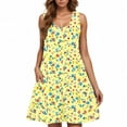 thumbnail image 4 of Women Dresses Summer Sleeveless Mini Dress Casual Sundresses Casual Beach Petite Sun Dress, 4 of 5