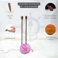 thumbnail image 2 of Honey Comb Premium Rosewood & Maple Knitting Needles | Handcrafted Fine Knitting Needles Pair | Yarn Crafts & Arts Accessories |  (Rosewood, US Size 50 (25mm)), 2 of 8