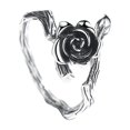 thumbnail image 1 of Anillo retro y rosa antiguo Diseño temperamental Anillo viento frío Joyería de moda Anillo versátil y temperamental Ajustable y abierto Anillo de tendencia 1 unidad, 1 of 8