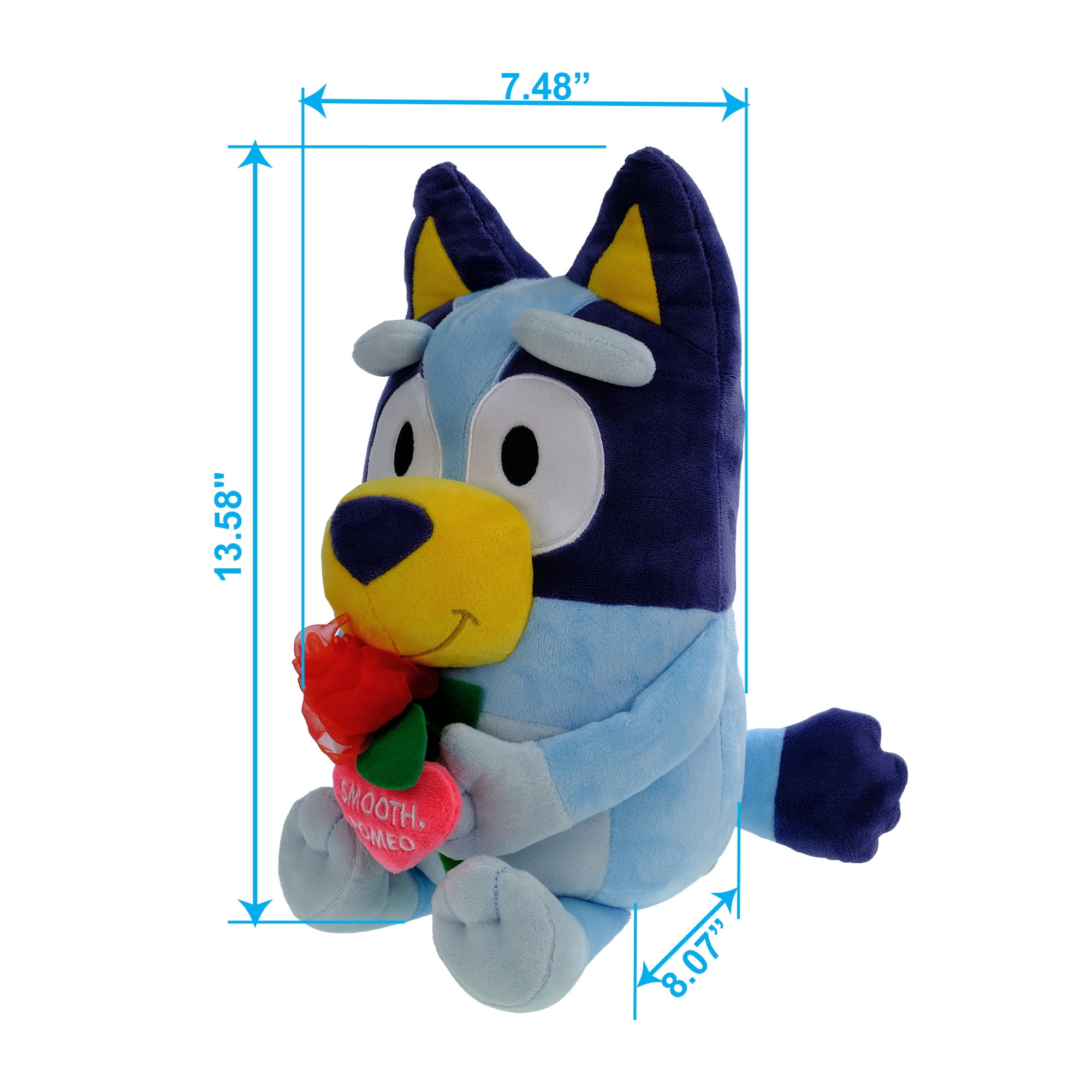 Large Bluey Plush, Valentine's Day, by Ruz