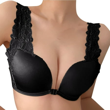 

Women s Bra Front Open Cup Gathered Breathable Comfortable Skin Friendly Soft Underwear Bra