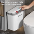 thumbnail image 4 of 12/16L Press Type Wall Mounted Trash Can For Bathroom Toilet Garbage Bucket With Lid Kitchen Recycling Bin Hanging Wastebasket, 4 of 9