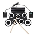 thumbnail image 4 of Tambor electrónico con 7 almohadillas, instrumento musical eléctrico, juego de batería de mesa, tambor de mano para niños y niñas, regalo profesional para niños, 4 of 8