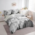 thumbnail image 3 of Manfei Woodland Pine Tree Bedding Comforter Set 7 Pieces for Men, Nature Landscape Full Bedding Set, Grey Rustic Farmhouse Reversible Fitted Sheet Flat Sheet, Super Cozy Room Decor, 3 of 7