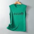 thumbnail image 4 of Débardeur d'Entraînement pour Femmes Col Rond Graphiques Mignons Imprimé Lettre Blouse Basique Décontractée Sans Manches T-Shirts d'Été, 4 of 5