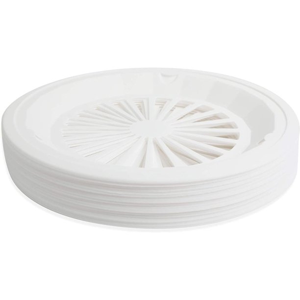 20 Count 10" Reusable Plastic Paper Plate Holders, Heavy Duty for