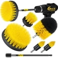 thumbnail image 1 of Juego de cepillos de limpieza Holikme Power Scrubber, paquete de 6, amarillo, 1 of 7