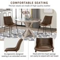 thumbnail image 4 of Wulawindy Vintage Armless Leatherier Dining Stools Indoor Dining Chairs Set of 2, 4 of 7