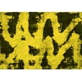 thumbnail image 1 of Ahgly Company Machine Washable Indoor Rectangle Abstract Yellow Modern Area Rugs, 2' x 5', 1 of 4