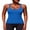 Blue, variant on Anwell Scoop Neck Tank Tops for Womens Ribbed Shirts Tops Sport Yoga Tanks Tops Built-in Bra